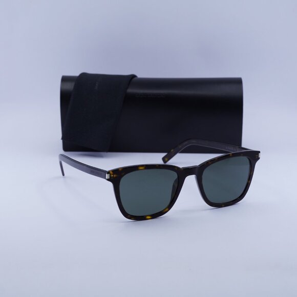 Saint Laurent SL716 SLIM 002 Sunglasses Havana Square Frame, Grey Lenses - Picture 11 of 11